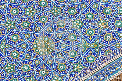 Detail of Mir-i-Arab Madrasa in Bukhara Buxoro, Uzbekistan Stock Photo